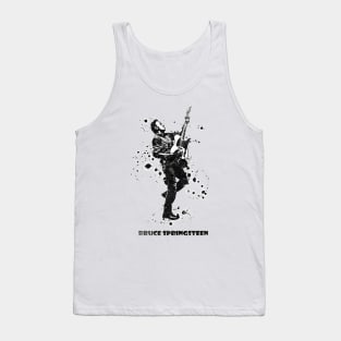 Bruce Springsteen The Boss Watercolor Splatter 06bw Tank Top